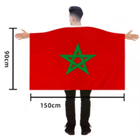 Hochwertige Marokko-Flagge Kordelzugbeutel Sonnenbrillen-Brusttasche Fischerhut Abschlussstola Schlüsselanhänger Handgehaltene Flagge