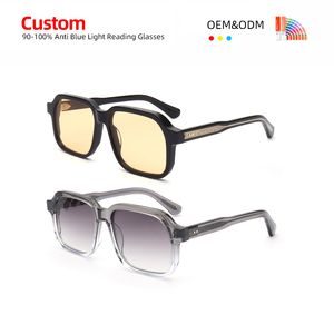 Occhiali da vista unisex con montatura in acetato retrò a ponte singolo, ultimo design, pronti per la spedizione - Product Image 1