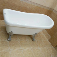 Baignoire en acrylique avec jambes de tigre, design de luxe, bon marché, plusieurs couleurs ABS/PMMA pour salle de bains autoportante,