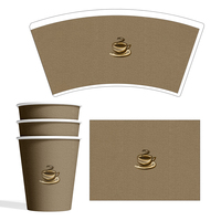 Gobelet en papier kraft à paroi simple, taille et logo personnalisés, matériau jetable pour boissons