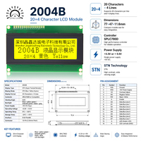 STN FSTN 2004B LCD-Bildschirm 20x4 Zeichen LCD-Modul Blau Schwarz Weiß Gelb Grün Farben COB-Display Werkslieferung