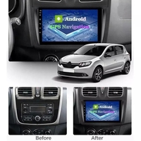 Untuk Renault Logan 2 Sandero 2 2014 2015 2016 2017 2018 2019 Symbol Radio Mobil Multimedia Pemutar Video Navigasi GPS Android