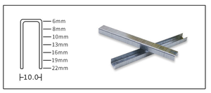 Chiodi a U Lisci in Acciaio Zincato di Grado Industriale 1006J 1008J 1010J 1013J 1016J 1019J 1022J per Pistole ad Aria Compressa, per Mobili - Product Image 2
