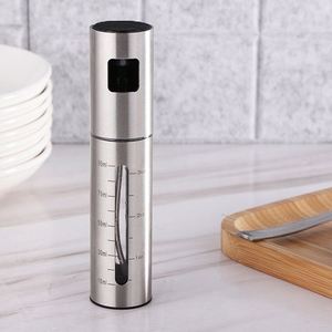 BBQ Custom Spray <b>Bottle</b> Stainless Steel Olive Oil Sprayer Set With Cleaning <b>Brush</b> & Funnel for Cooking - Product Image 1