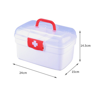 Botiquín de Primeros Auxilios Transparente, Caja de Medicamentos de Plástico, <span class=keywords><strong>Kit</strong></span> de Primeros Auxilios para el Hogar y la Escuela - Product Image 1