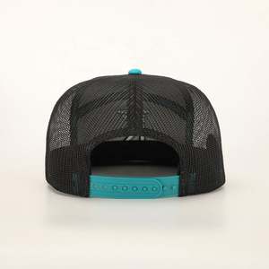 Vente en gros Casquette de sport de plein air personnalisée 7 panneaux Casquette de camionneur Oem en coton noir avec logo brodé de haute qualité Gorras Mesh Rubber Patch - Product Image 5