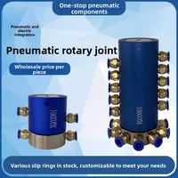 DiYi Joint Rotatif Pneumatique 2-10 Voies, Anneau Collecteur à Rotation 360° avec Vitesse Maximale de 3000 tr/min pour Équipement Rotatif de Cylindre CNC