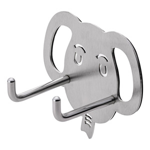 Support de poignée de machine à café en acier inoxydable en forme d'éléphant, sans perçage, accessoire de comptoir de bar - Product Image 1