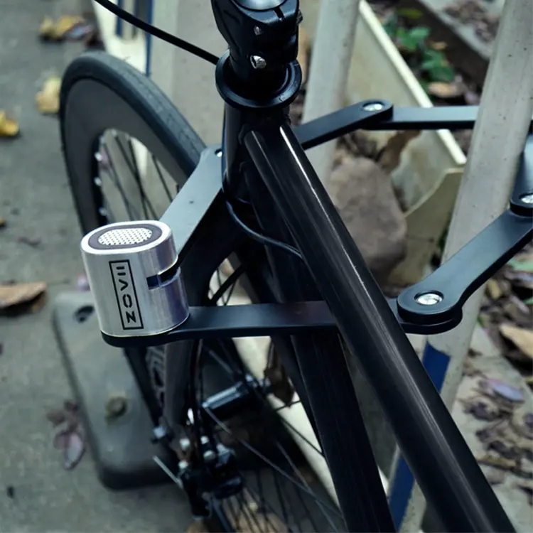 折りたたみ式自転車ロックステンレス鋼120dBアラーム折りたたみ金属電動自転車用新デザイン