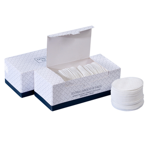 Boîte de cotons démaquillants carrés 7*7.5cm, ultra-doux, jetables, avec bord perforé, emballage anglais, pour le coin du soin personnel - Product Image 1