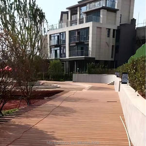 Sân vườn công viên lát tự nhiên và đẹp ánh sáng màu vàng lớn sóng bề mặt sàn tre không thấm nước phòng tập thể dục - Product Image 3