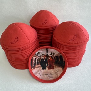 Kipá <span class=keywords><strong>de</strong></span> Lino YARMULK con Bordado Tono sobre Tono, Forro Interior con Foto Personalizada, Transpirable, para Bodas Judías, Todas las Estaciones, Sephardí - Product Image 5