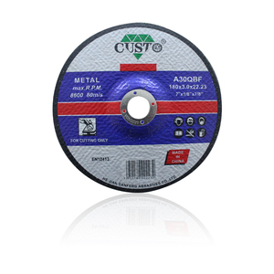 Disque à lamelles abrasif renforcé de fibres, 7 pouces (180 mm), OEM personnalisé CUSTO <span class=keywords><strong>T42</strong></span> 80 m/<span class=keywords><strong>s</strong></span> pour métal/inox/pierre - Product Image 1