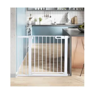 Gerbang bayi pagar penghalang tangga untuk pintu dapur gerbang bayi tutup otomatis otomatis pagar anjing gerbang peliharaan terpasang tekanan mudah dipasang