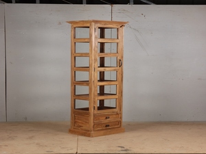 Luxury Display Cabinet Showcase Almirah Made from Solid Wood with Glass Doors and Modern <b>Storage</b> Solution Design - Product Image 1