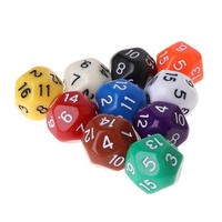 Dés en acrylique colorés en vrac, 16 faces, polyédriques, 18 mm, dés hexagonaux D16 pour bar, fête, yahtzee
