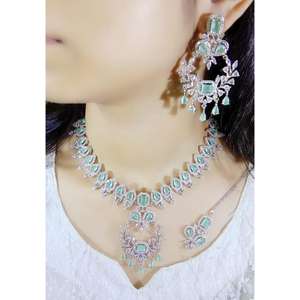 Compromiso de boda de calidad superior AD Colección de joyas Producto a granel Nuevo conjunto de joyas coloridas de moda - Product Image 6