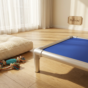 Baiyou Luxe Vierkante Aluminiumlegering PVC Ecologische Hondendeken Accessoires Waterdicht Verhoogd Kalmerend Koelend 95x70x20cm - Product Image 6