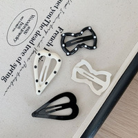 Tengxing Lot de 4 pinces à cheveux BB en métal émaillé multicolores à pois adorables de haute qualité pour franges d'enfants, faible MOQ