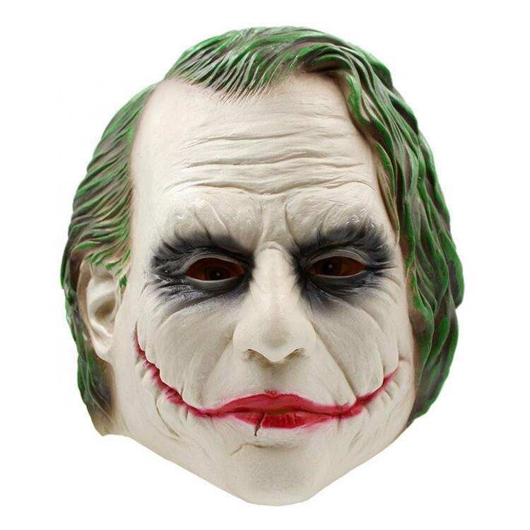Maschera di Halloween Della Resina Cavaliere Joker Adult Maschera Da Clown Gioco Del Partito Del Costume degli uomini di Rubie Orribile Inizia Mascherina di orrore