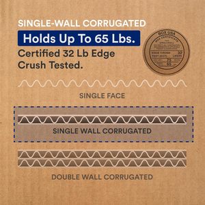 Hộp USA 10-Gói di chuyển vừa hộp các tông sóng 18 \ "L x 14 \" W x 12 \ "H lưu trữ và vận chuyển đóng gói 18x14x12 - Product Image 4