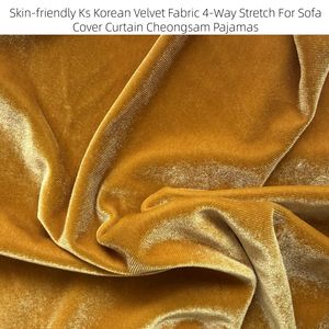 Tessuto Velluto Elasticizzato Premium Effetto Seta Coreano 320gsm ad Alto Peso per Abbigliamento - Product Image 3