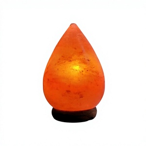 Lámpara de Sal Rosa del Himalaya en Forma de Lágrima, Cristal de Roca Natural Hecho a Mano, Luz Nocturna Decorativa para el Hogar, Venta al por Mayor - Product Image 3