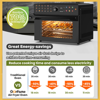 Nuevo Diseño 2026: Freidora de Aire Eléctrica Multifuncional de Acero Inoxidable de 30L y 1800W, Ahorradora de Energía, Saludable, Sin Aceite, Apta para Lavavajillas, para el Hogar