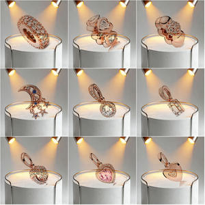 <span class=keywords><strong>Collar</strong></span> Tejido DIY de Plata 925 con Logotipo Original - Patrón de Estrella Rosa y Estrella de Cinco Puntas - León, Conejo, Estrella de Mar, Libélula - Product Image 5