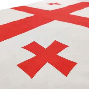 Vente en gros polyester 3x5 pieds drapeau national géorgien tous les pays drapeau 3x5FT 90x150cm drapeau de la Géorgie - Product Image 5