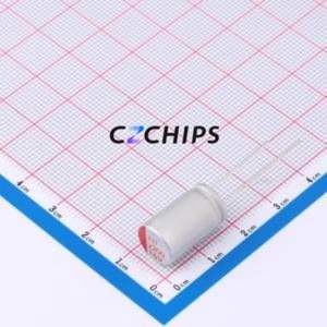 ตัวเก็บประจุแบบแข็ง HT1C228M1016PC แบบ Through-hole (THT), ขนาด D10xL16 มม. 2200uF 20% 16V 5 มม. - Product Image 1