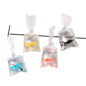 กระเป๋าใส่ปลาทองใสเครื่องรางเรซิ่นวัสดุแฮนด์เมดแบบทำมืออุปกรณ์สร้อยคอ - Product Image 1