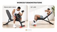 Banc de musculation réglable multifonctionnel pour la maison avec coussin de curl et appareil de développement des jambes