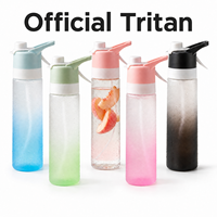 Nouvelle gourde en plastique alimentaire, grande capacité, portable, pour étudiants, fitness, sport et cyclisme, avec fonction pulvérisation d'eau estivale