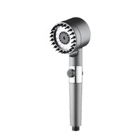 Pommeau de Douche Chromé Six-en-Un à Haute Pression, Puissant et Surprenant, avec Grande Sortie d'Eau, Design Moderne, Fixation Murale pour