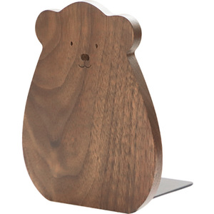 Sujetalibros de madera maciza Yuka con forma de gato, organizador de escritorio de estilo nórdico para oficina, hogar, estudio, almacenamiento de libros, decoración - Product Image 5