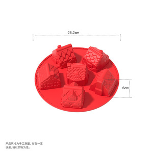 Molde de Silicona para Chocolate con Seis Cavidades, Forma de Villa, 26x26cm, Fácil de Desmoldar y Limpiar, Molde para Hacer Chocolate DIY - Product Image 5