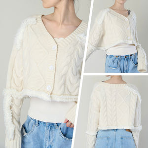 High Quality Cute <b>Cardigan</b> for Women Knit <b>Coat</b> Short Fashion Sweater Women Wool <b>Cardigan</b> - Product Image 4