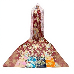 Robe traditionnelle de luxe écologique 3 pièces pour femme, motif floral imprimé, style somalien Dirac Gogura Garbasar, en viscose, spéciale - Product Image 3