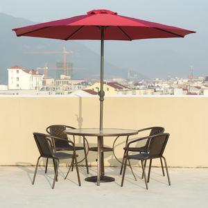 Customized Modern Outdoor Rattan Furniture Leisure Chairs Balcony Tables with Waterproof Feature Including <strong>Patio</strong> <strong>Umbrellas</strong> <strong>Bases</strong> - Product Image 3