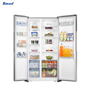 ตู้เย็นสแตนเลสแบบเคียงข้างกันพร้อมเครื่องทำน้ำแข็งยี่ห้อ Smad Home Appliances - Product Image 2