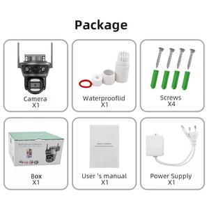 双镜头双屏4K 6MP安全摄像机新人工智能运动跟踪变焦PTZ 6MP高清摄像机安全摄像机Icsee - Product Image 2