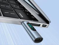 Adaptateur USB C affichage de la puissance LED PD 100W mâle à femelle Type C testeur de compteur de puissance rapide
