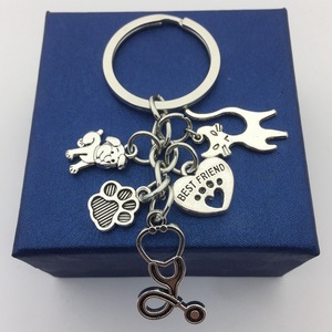 Người Bạn Tốt Nhất Kim Loại <span class=keywords><strong>Keychain</strong></span> Thiết Kế Thời Trang Với Con Chó Chân In Xương Con Chó Nhà-Vật Nuôi Phụ Kiện - Product Image 4
