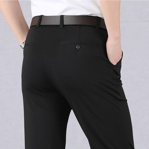 Vente en gros de pantalons et pantalons pour hommes décontractés <span class=keywords><strong>Slim</strong></span> Fit <span class=keywords><strong>pantalon</strong></span> droit élastique d'affaires <span class=keywords><strong>pantalon</strong></span> <span class=keywords><strong>chino</strong></span> en polyester - Product Image 5