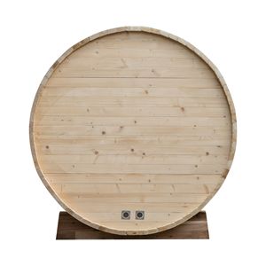 Sauna en baril en cèdre japonais massif moderne pour 4 à 6 personnes, avec chauffage Harvia, écologique, pour usage en parc, familial, extérieur, fabrication directe d'usine, OEM - Product Image 3