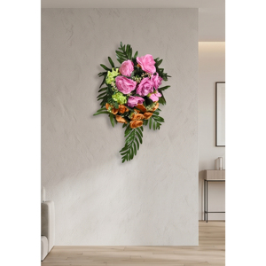 <b>Artificial</b> Autumn Pumpkin Wreath Decorative Door Hanging Floral Swag with Eucalyptus Leaves for Home Fall Harvest Decor - Product Image 4