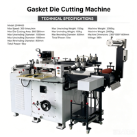 Machine de découpe et de poinçonnage automatique à grande vitesse GongJIn pour joints de bouchons métalliques (ZHM400) - Multifonctionnelle et Économe en Énergie