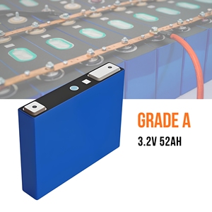 Prix direct fabricant, cellule de batterie Lifepo4 <span class=keywords><strong>52Ah</strong></span> 3.2V avec 2500 cycles, certifiée CE - Product Image 1