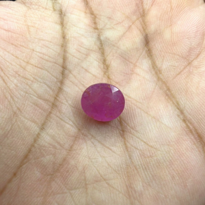 Pierre précieuse naturelle de rubis ovale de 4,60 carats, couleur rose rouge vif, pour bague de luxe, pendentif et bijoux fins sur mesure - Product Image 1